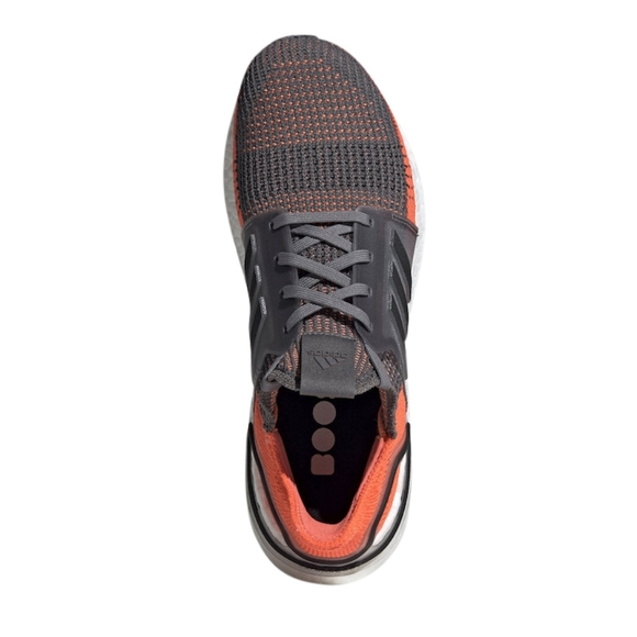 ADIDAS Ultra Boost Grey Four Hi Res Coral Sneakers sz 12 Men's Athletic Shoes - Picture 2 of 12